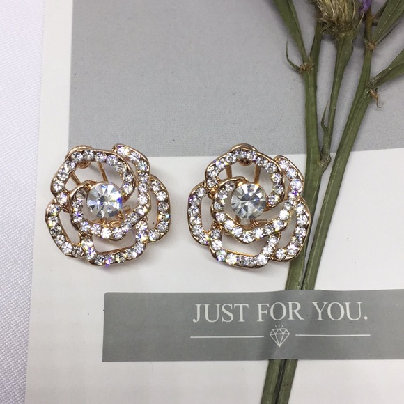 Jewelry - Elegant Rose Diamond Earrings